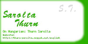 sarolta thurn business card